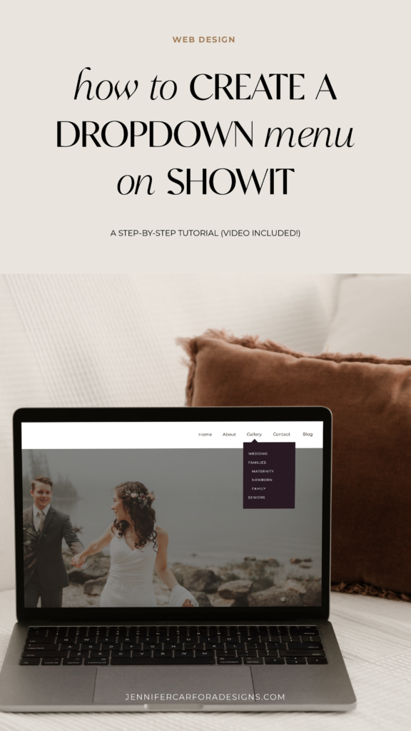 How to create a dropdown menu on Showit